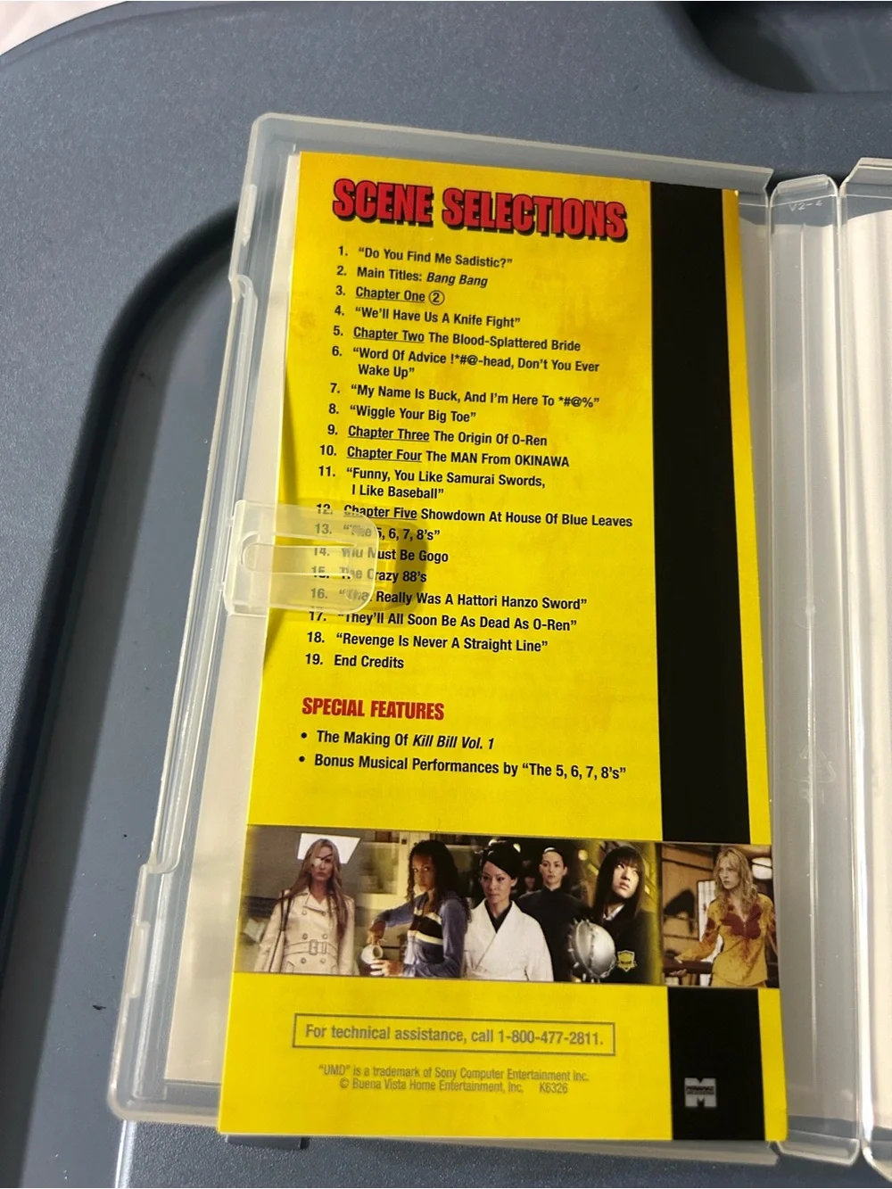 Sony PSP UMD Kill Bill Volume 1 Yellow